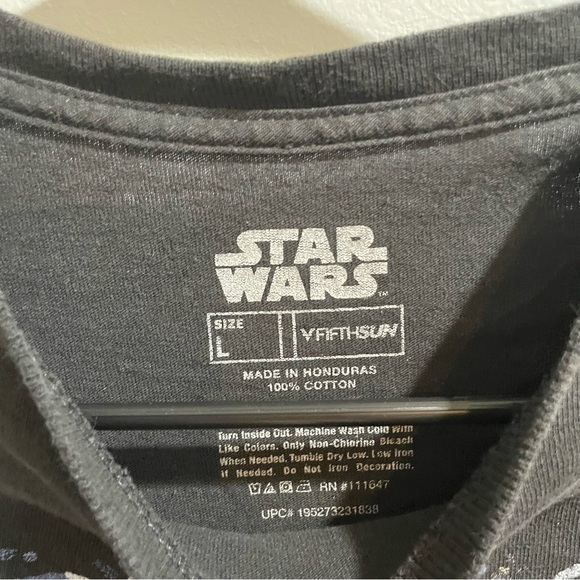 Star Wars Yoda Black Short Sleeve Graphic Tee Women’s Large Cotton Summer Casual - Picture 3 of 4